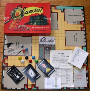 The classic mystery board  game Cluedo was launched in the UK by Waddington's in 1949 (and in the US, as Clue, later in the year).